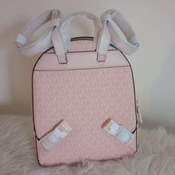 NWT Michael Kors Pink Powder Blush Jaycee Backpack With Matching Card Holder SET - Picture 7 of 8